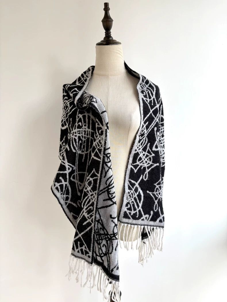 Vivienne Westwood Vivienne Westwood Black and gray double-sided scarf with S Size ONE SIZE - 3 Thumbnail