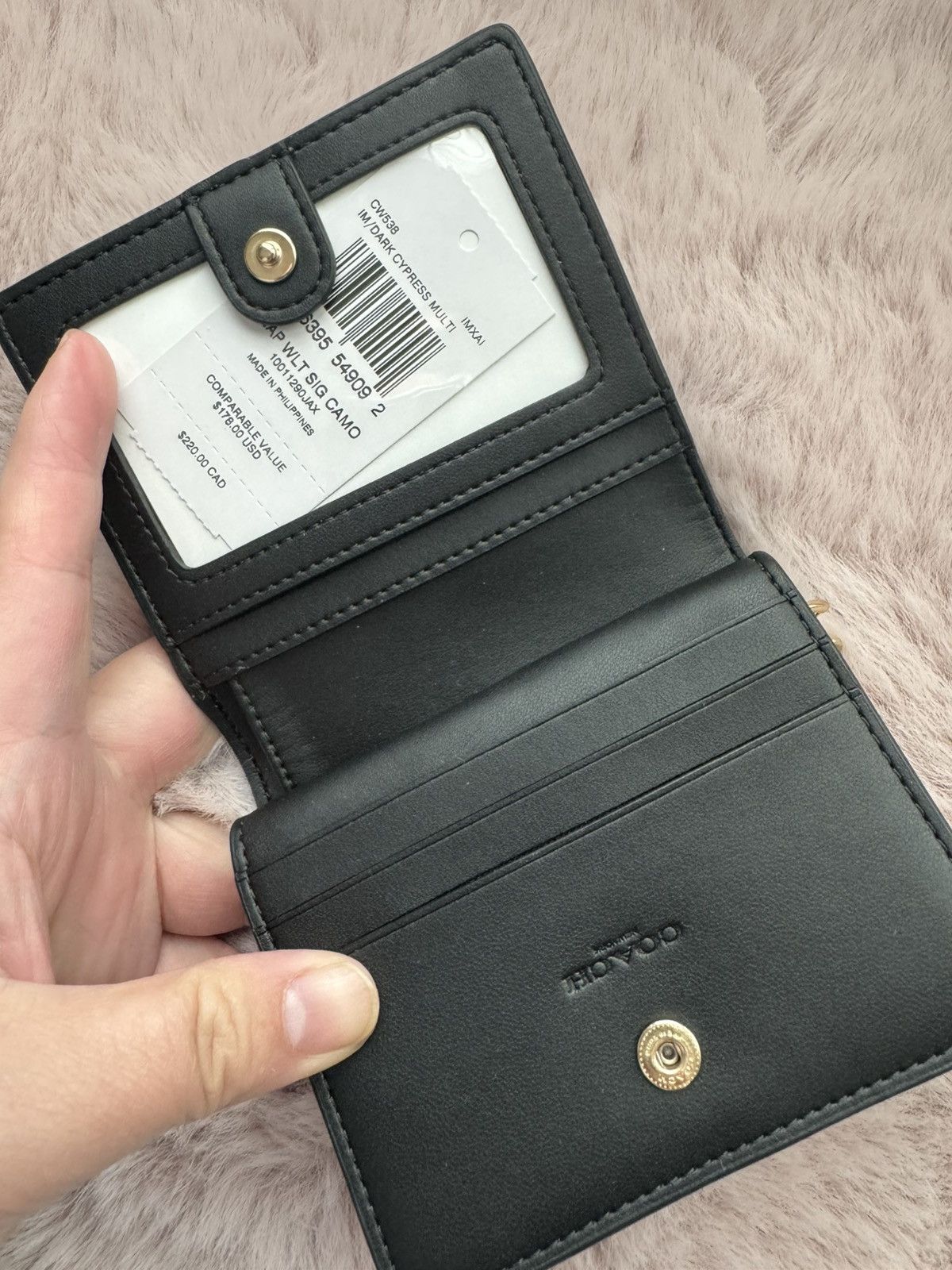 Coach Coach Snap Wallet In Signature Camo Print Size ONE SIZE - 6 Thumbnail