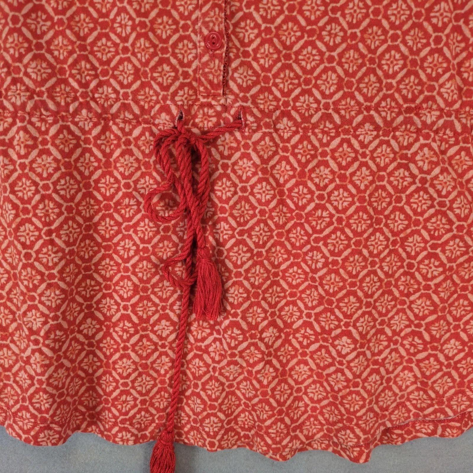 Lauren Ralph Lauren LRL Ralph Lauren Orange Boho Print Tunic Top Shirt Women's L Size L / US 10 / IT 46 - 8 Thumbnail