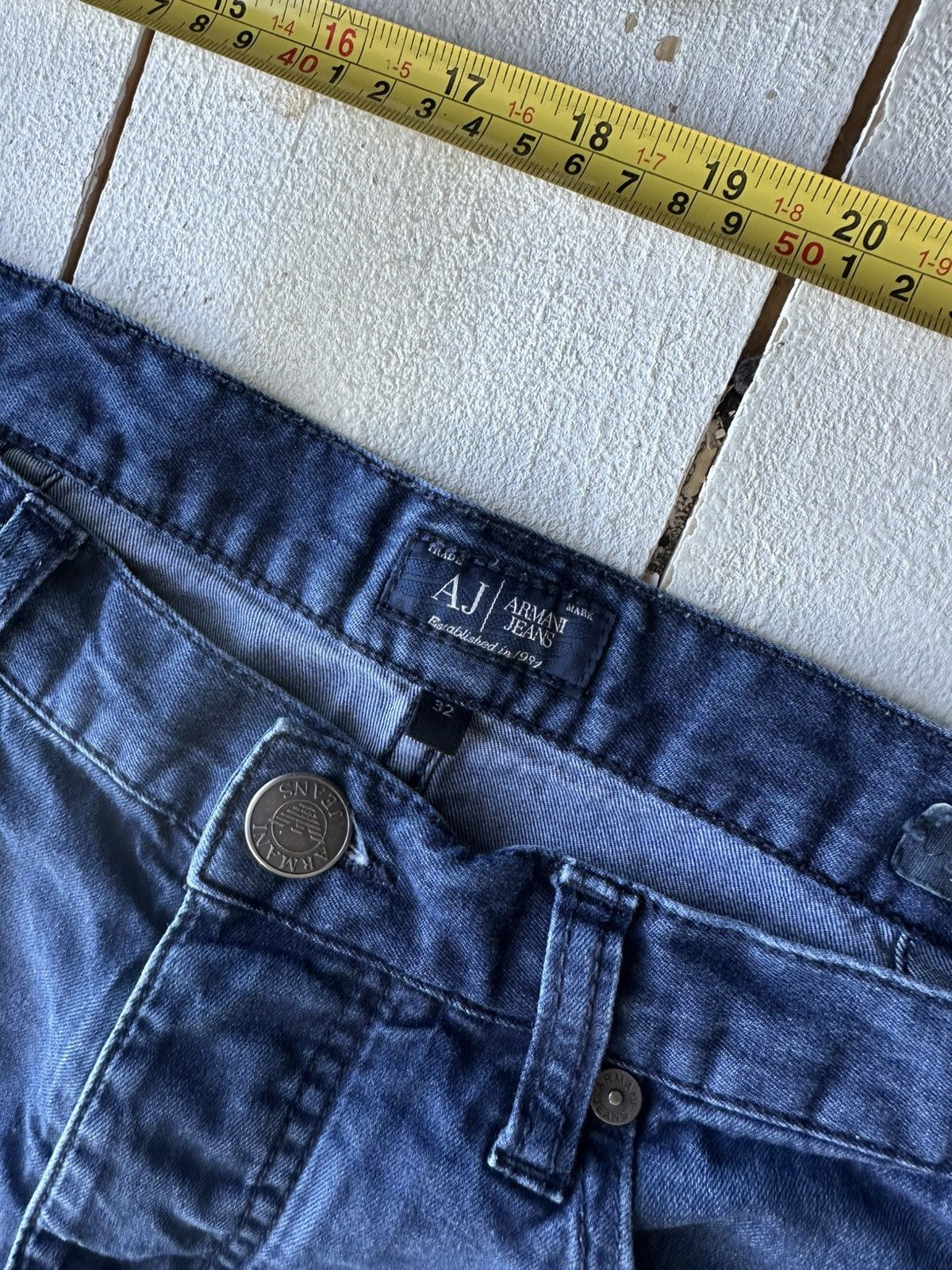 Giorgio Armani VNTG🚨90s Armani Jeans Denim blue Mens Pants Size US 32 / EU 48 - 4 Thumbnail
