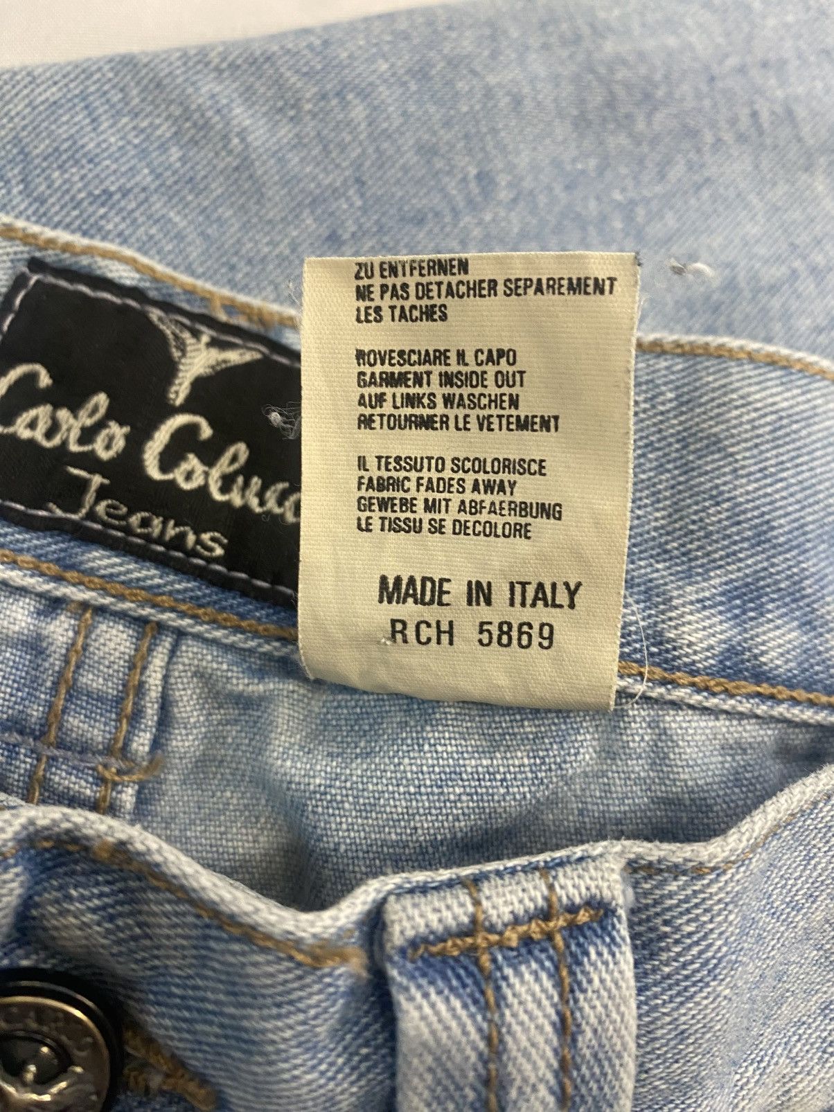 Carlo Colucci Vintage Carlo Colucci Jeans Mens 33x34Light Wash Relaxed Fit Size US 33 - 8 Thumbnail