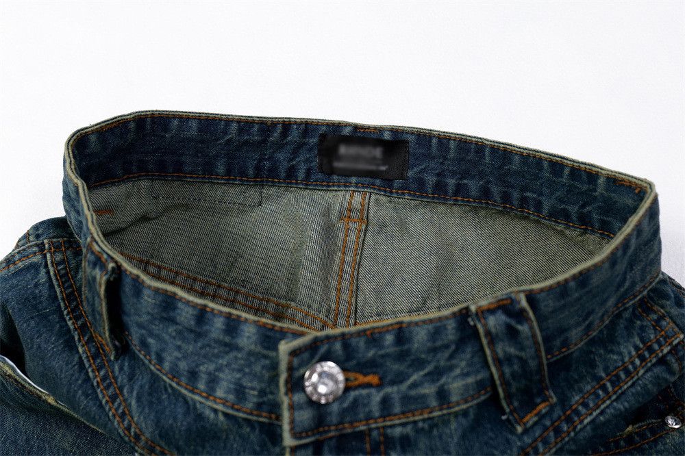 Japanese Brand × Jean Men's street punk patchwork washed ripped jeans y2k Size US 34 / EU 50 - 5 Thumbnail