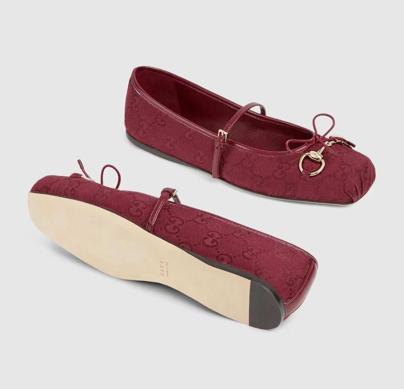 Gucci Gucci Horsebit GG Canvas Ballet Flats Size US 4.5 / IT 34.5 - 4 Thumbnail