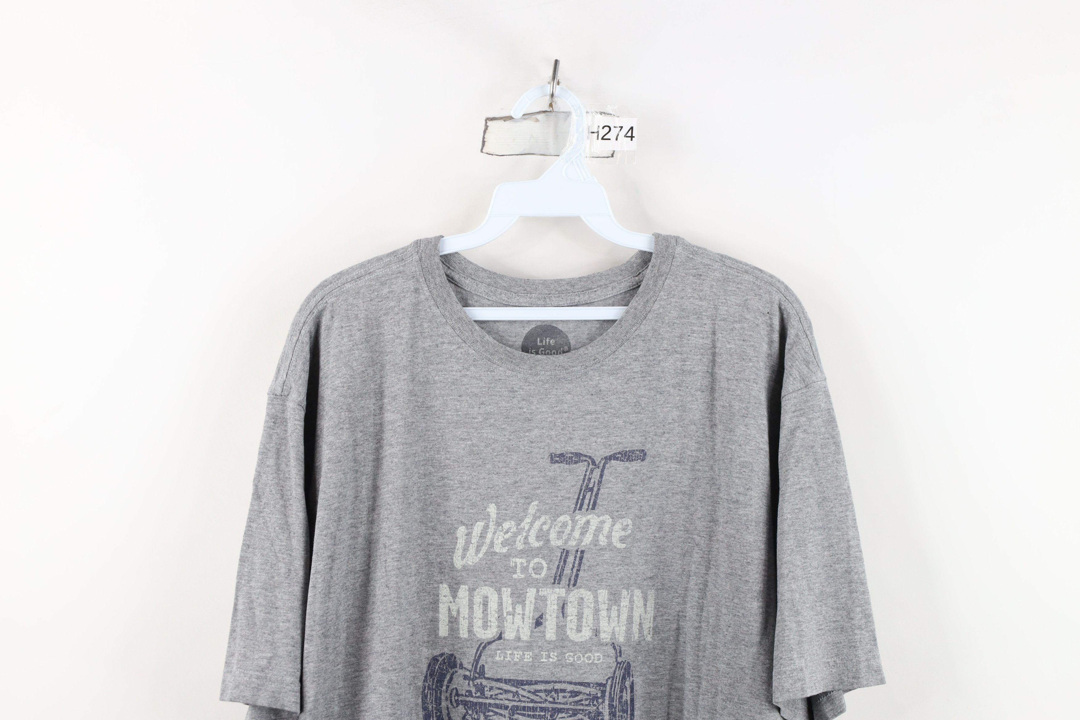 Life is Good Life Is Good Mowtown Funny Dad Short Sleeve T-Shirt Gray Size US XL / EU 56 / 4 - 2 Thumbnail