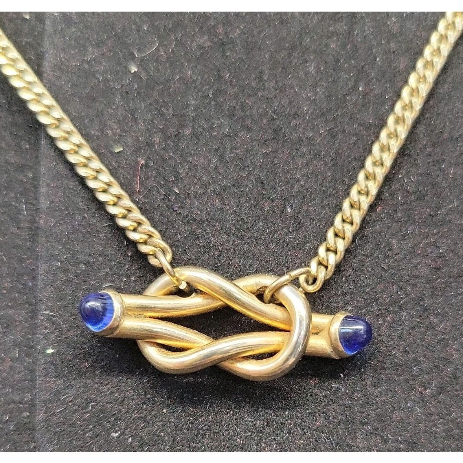 The Unbranded Brand Vintage SWANK Blue Forever Knot Adjustable Tie Tack Clip Bar Size ONE SIZE - 3 Thumbnail