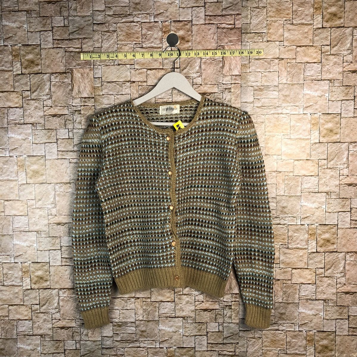 Vintage Ithuaid Brown Patterned Cardigans #A892 Size S / US 4 / IT 40 - 1 Thumbnail