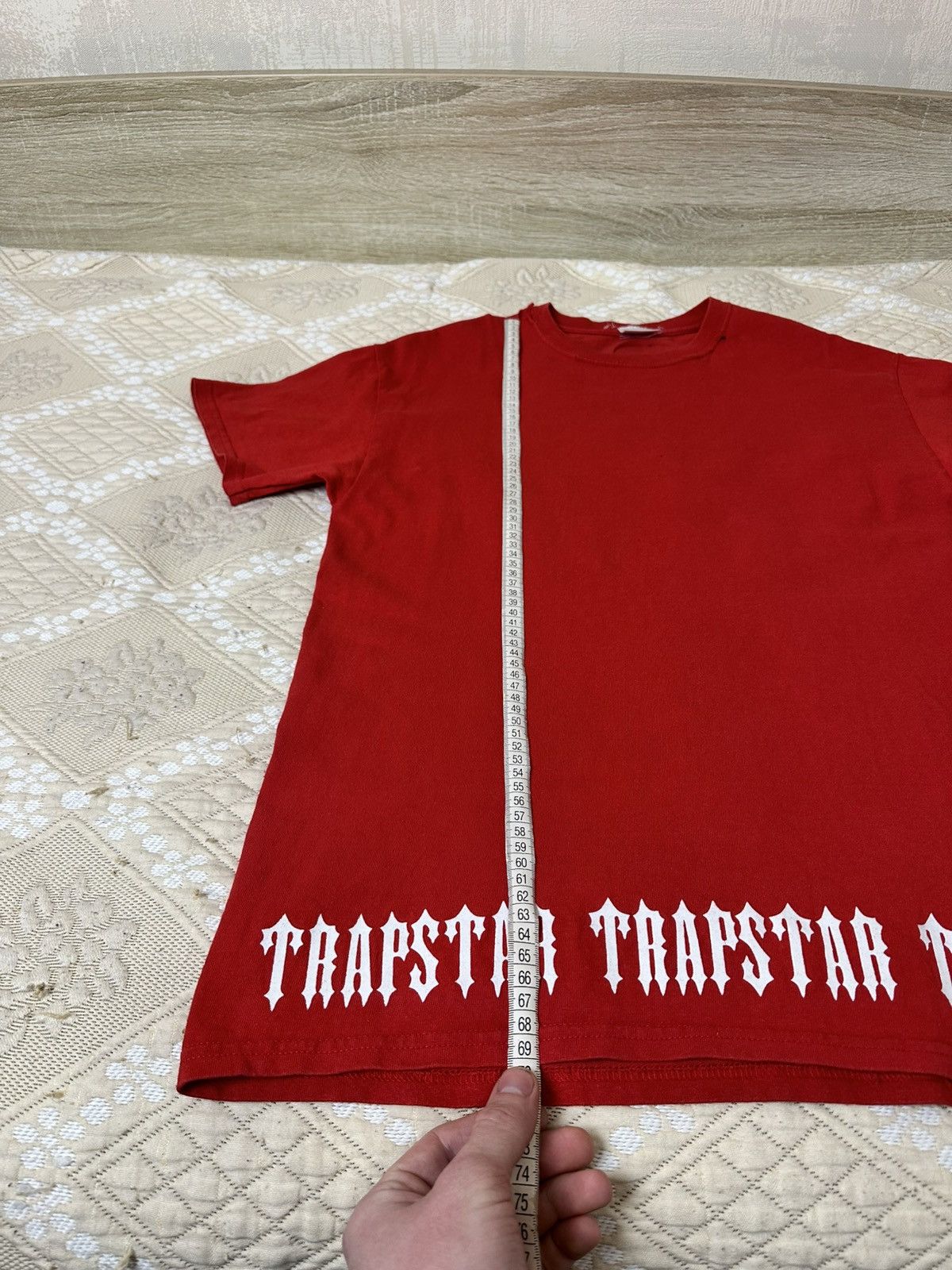 Trapstar London 🔥 Trapstar Big Logo Red Distressed T Shirt Streetwear USA Size US M / EU 48-50 / 2 - 11 Thumbnail