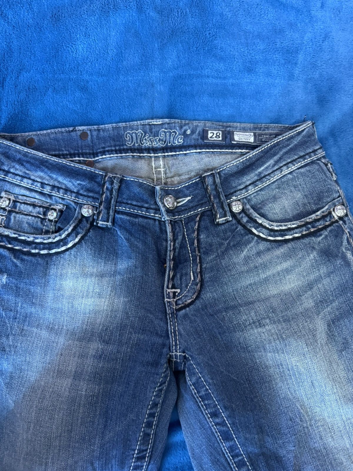 Miss Me × Vintage Missme y2k jeans vintage rare lowrise Size 29" - 4 Thumbnail
