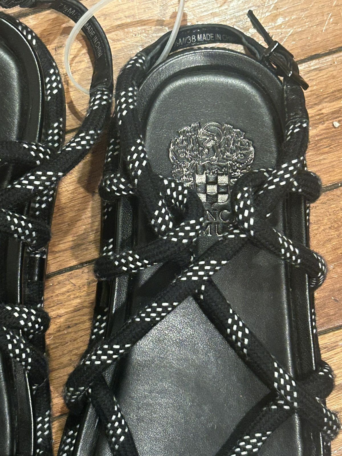 Vince Camuto Vince Camuto Rope Sandal Black Size US 7.5 / IT 37.5 - 2 Thumbnail