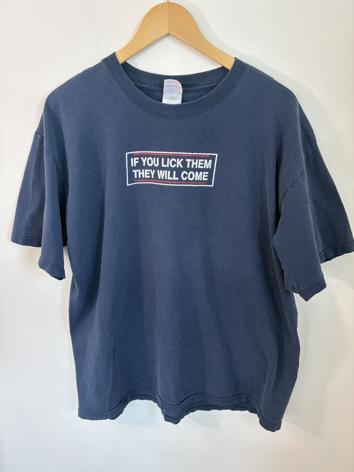 Vintage IF YOU LICK Vintage Faded Sex Joke Tee Size US XL / EU 56 / 4 - 2 Thumbnail
