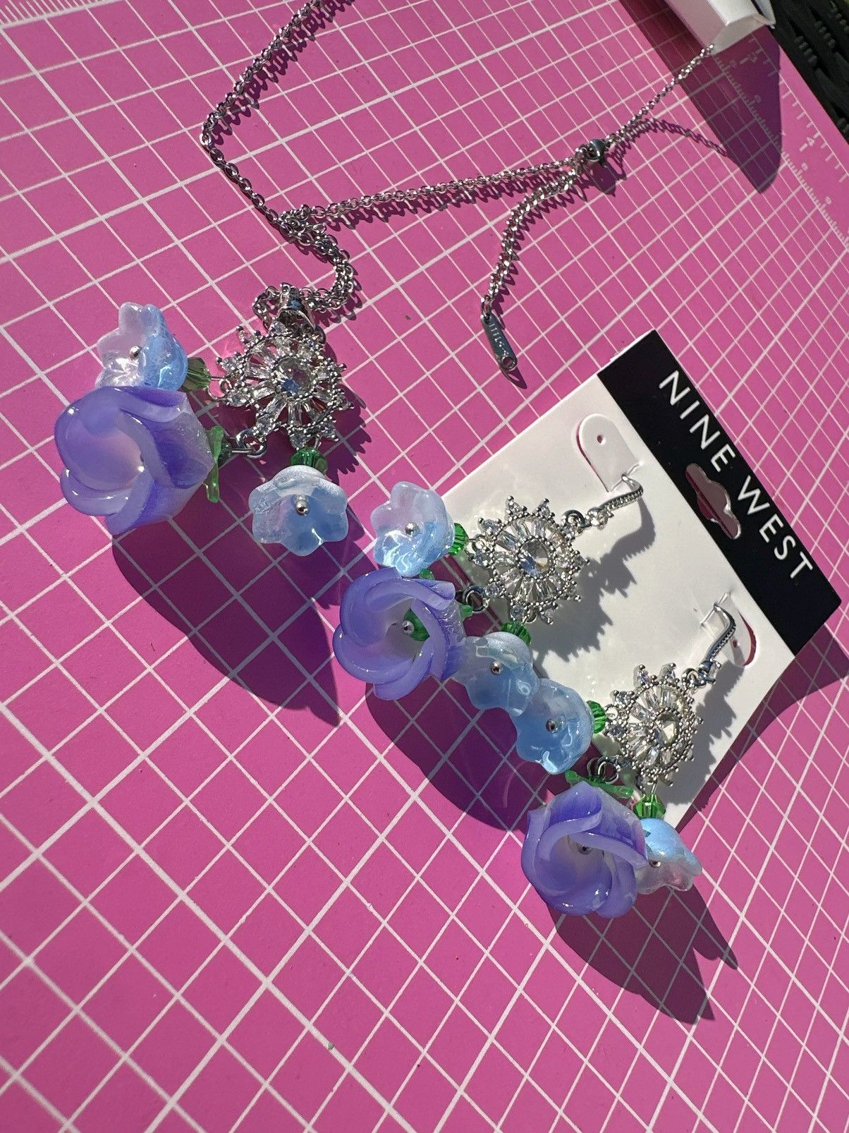 Nine West Nine West 2pc set necklace + earring blue gradient Morning G Size ONE SIZE - 5 Thumbnail