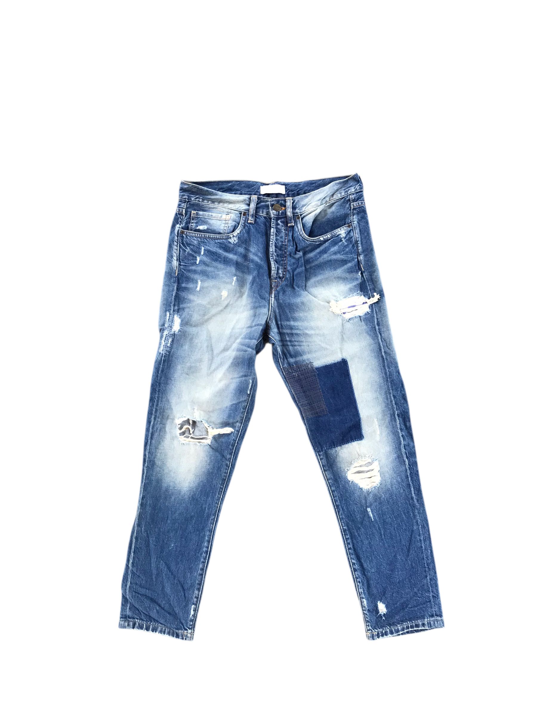 Tornado Mart Patchwork ZMDC Distressed denim-Size 32-if six was Nine Size US 32 / EU 48 - 2 Thumbnail