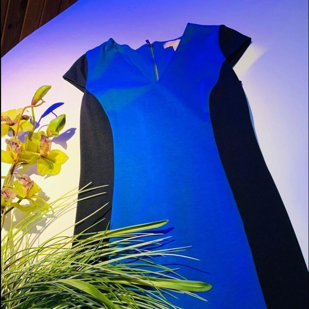 Michael Kors Michael Kors Blue & Black dress size 2 Size XXS / US 00 / IT 34 - 2 Thumbnail