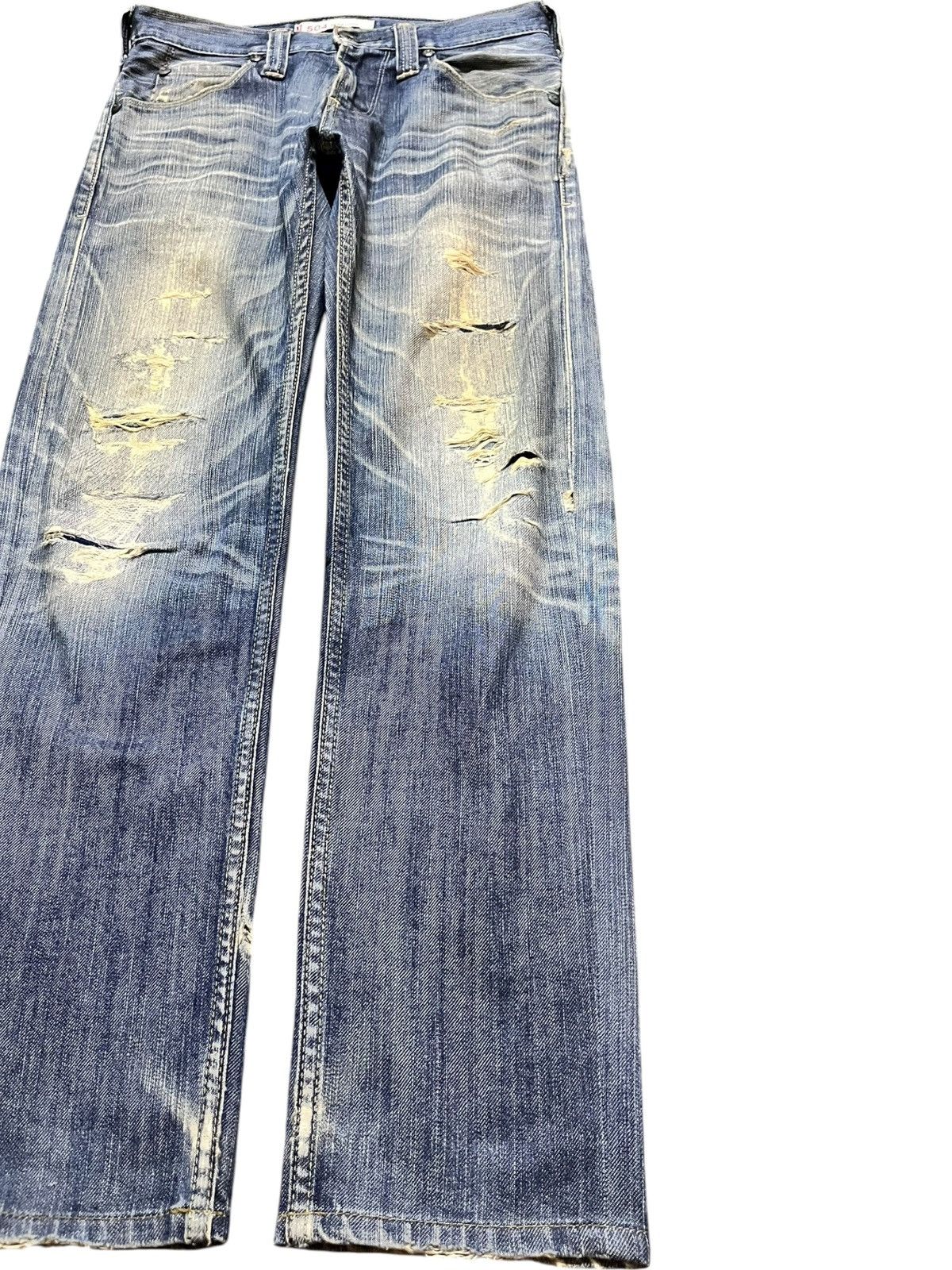 Levi's Vintage Clothing Vintage Levi’s 504 Ripped Grunge Distressed Denim Size US 29 - 4 Thumbnail