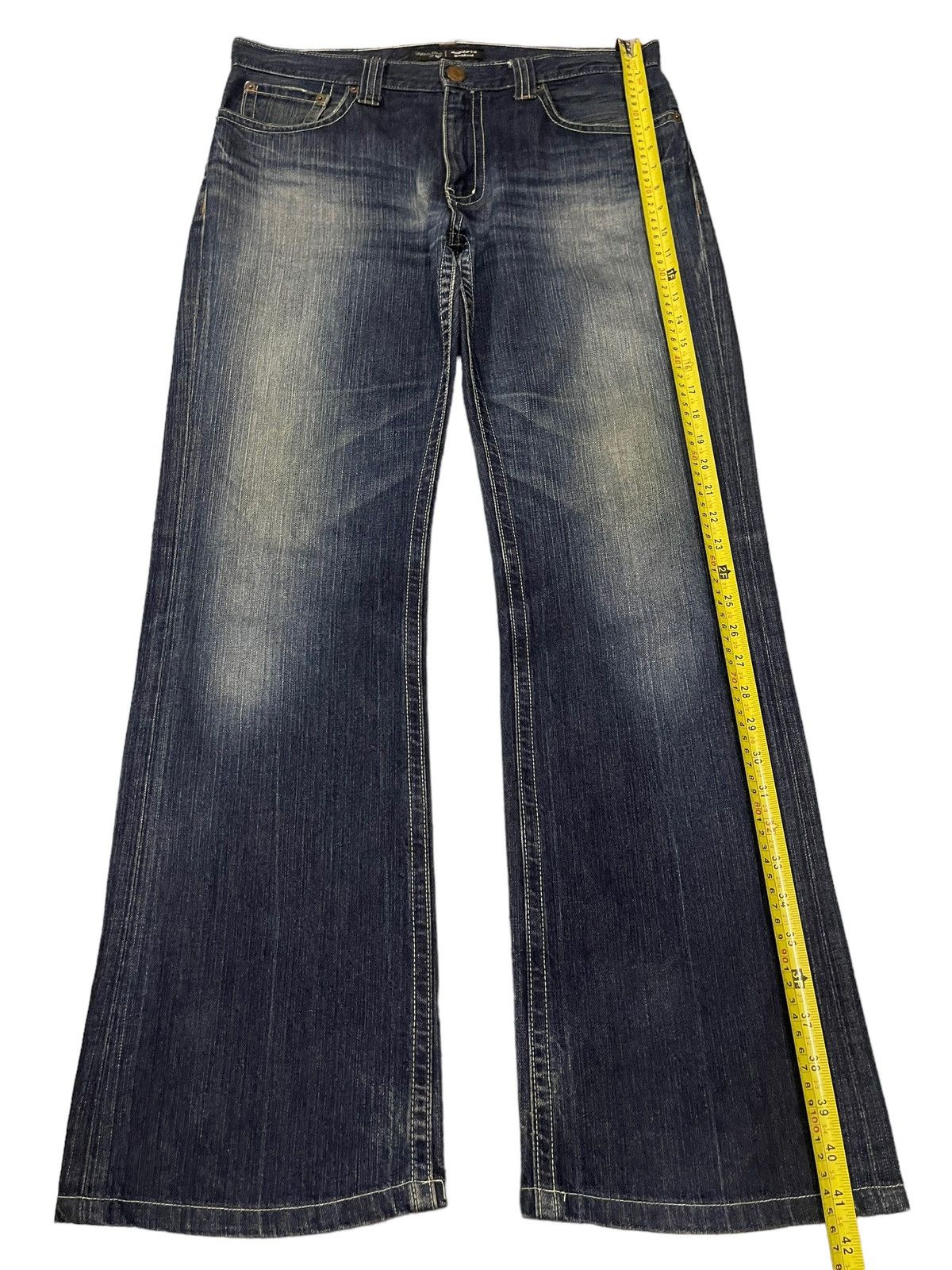 Uniqlo Vintage Y2K Japanese Uniqlo Blue Faded Wash Regular Bootcuts Size US 34 / EU 50 - 12 Thumbnail