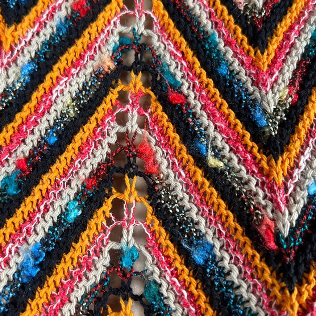 Zara Zara Knit Multicolor Chevron Maxi zigzag Dress Sleeveless Crochet Style Size M (029) Size M / US 6-8 / IT 42-44 - 4 Thumbnail
