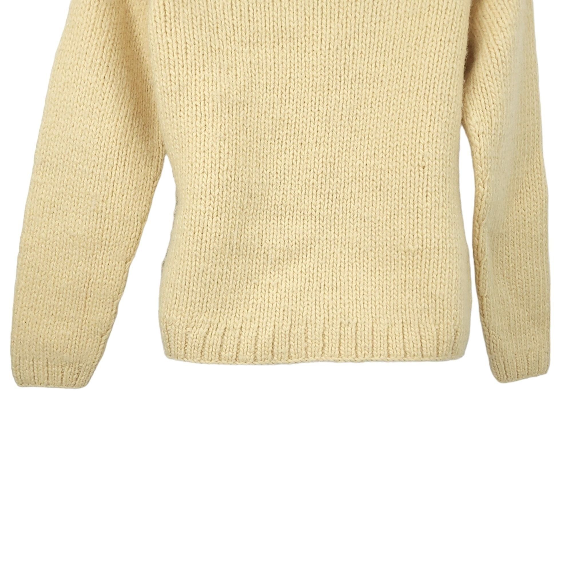 J.Crew J.Crew Full Zip Sweater Womens S Cream Knit Wool Pom Pom Size S / US 4 / IT 40 - 6 Thumbnail