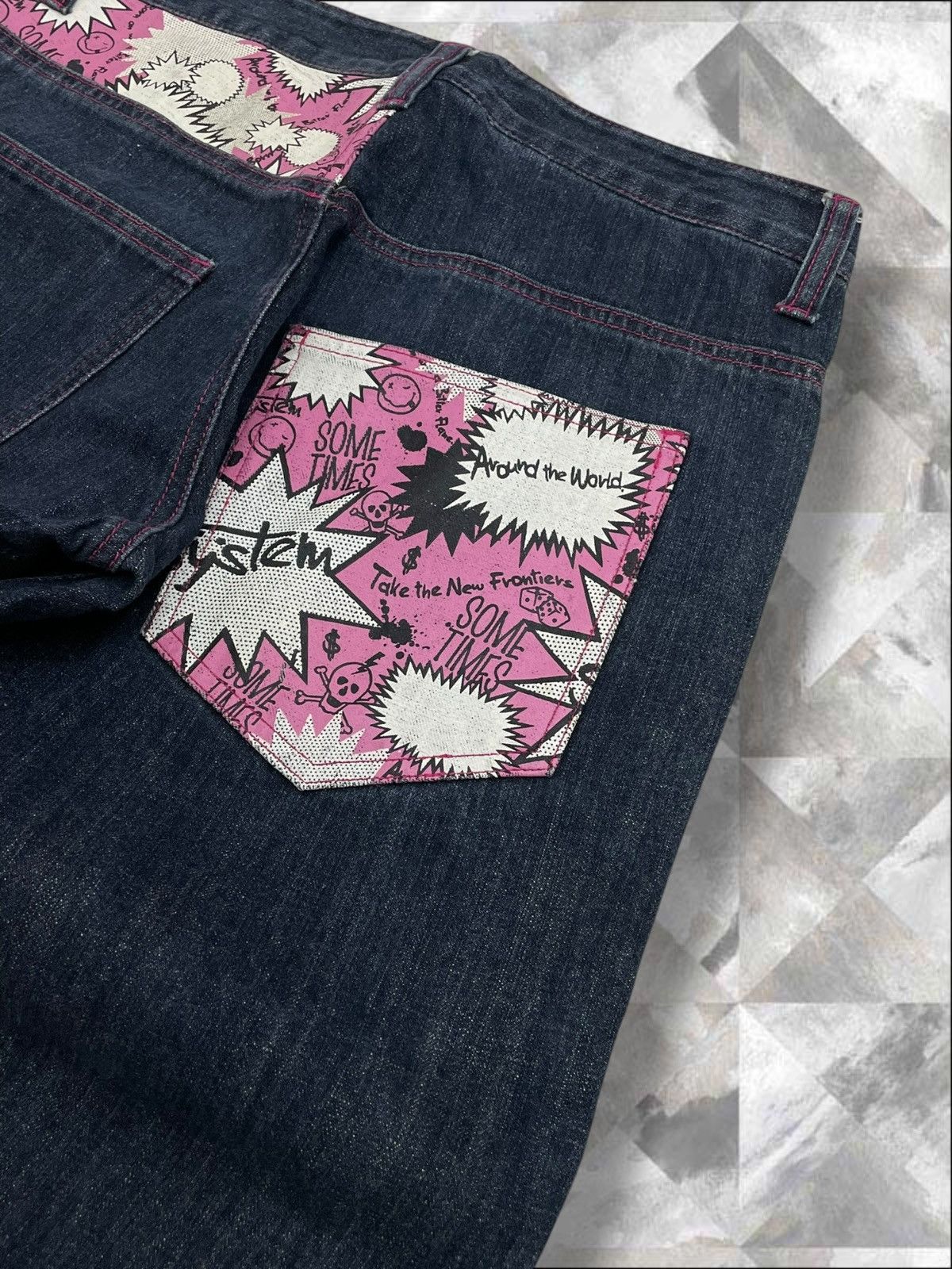 Hysteric Glamour Vintage 1990s Japan Designer Deugro Art Fancy Short Denim Size US 30 / EU 46 - 12 Thumbnail