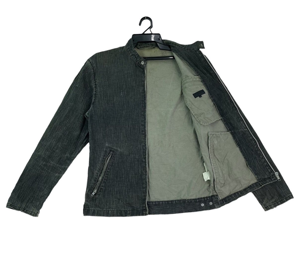 Beams Plus × Japanese Brand Vtg 90s BEAMS japan denim biker jacket zipper cuff Size US M / EU 48-50 / 2 - 2 Thumbnail
