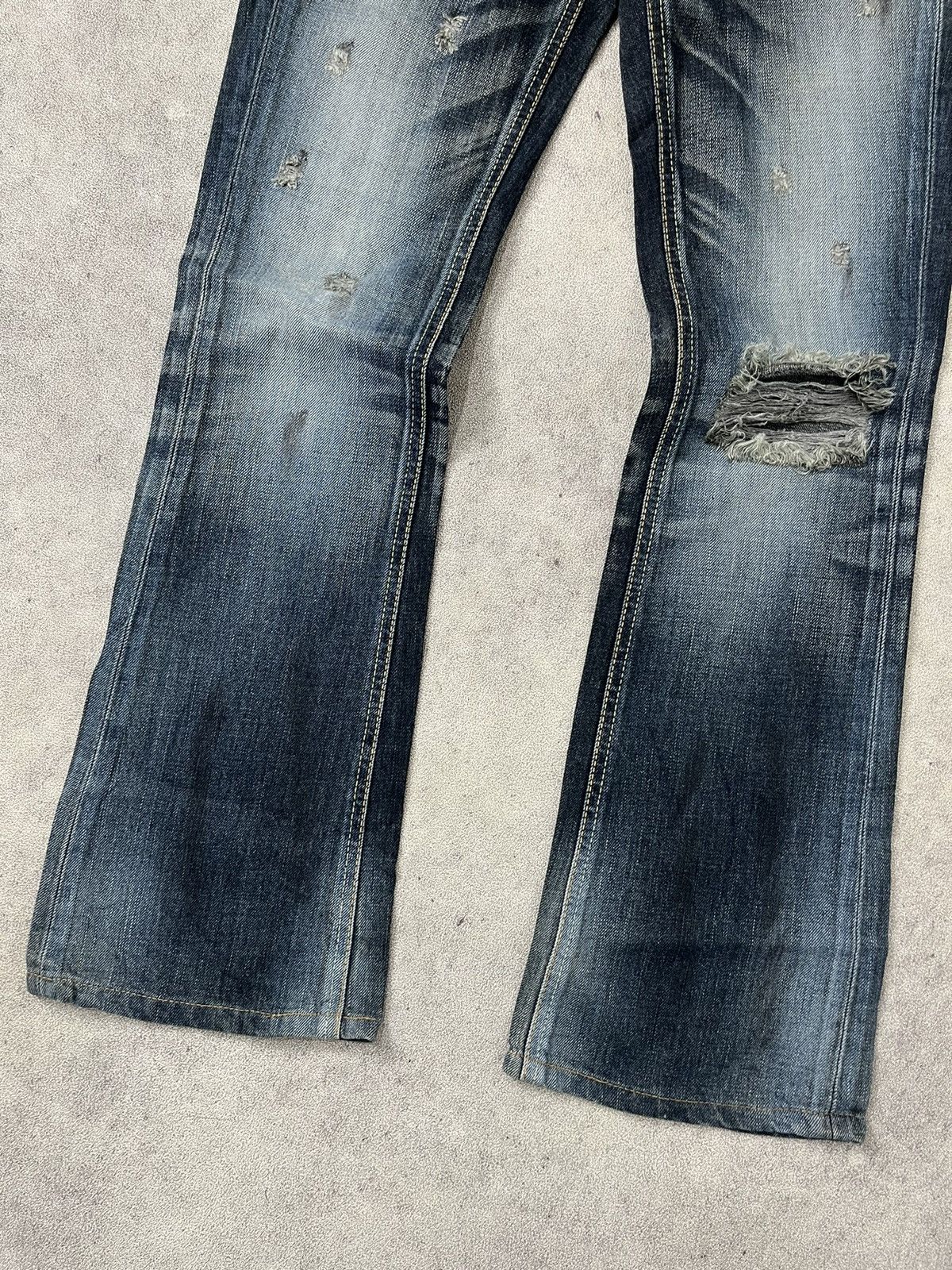 Tornado Mart Something edwin vienus flared distressed jeans Size US 28 / EU 44 - 3 Thumbnail