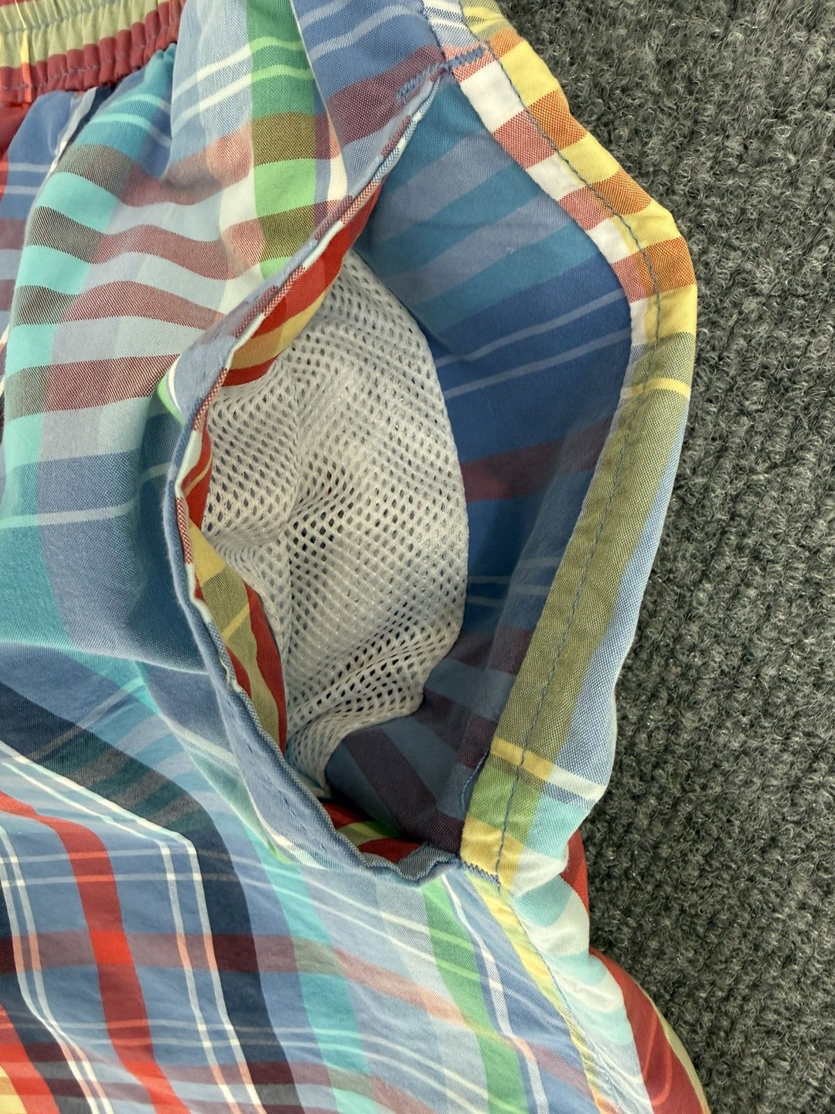 Polo Ralph Lauren Vintage Polo Ralph Lauren Plaid Swim Trunks Blue M Size US 33 - 6 Thumbnail