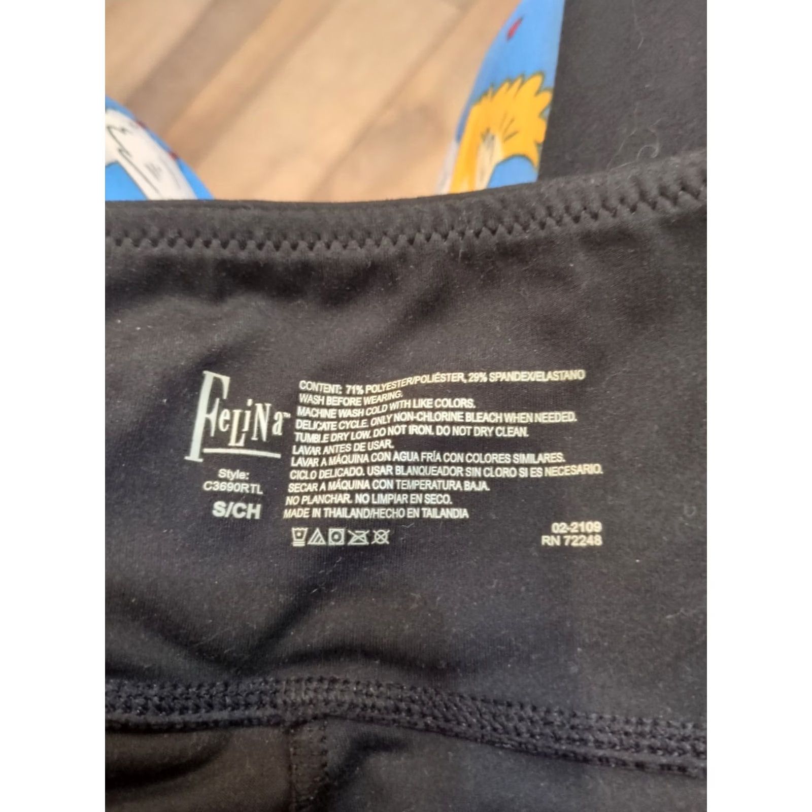 Vintage Felina Women's Leggings Black S Small Style# C3690RTL Size 28" / US 6 / IT 42 - 2 Thumbnail