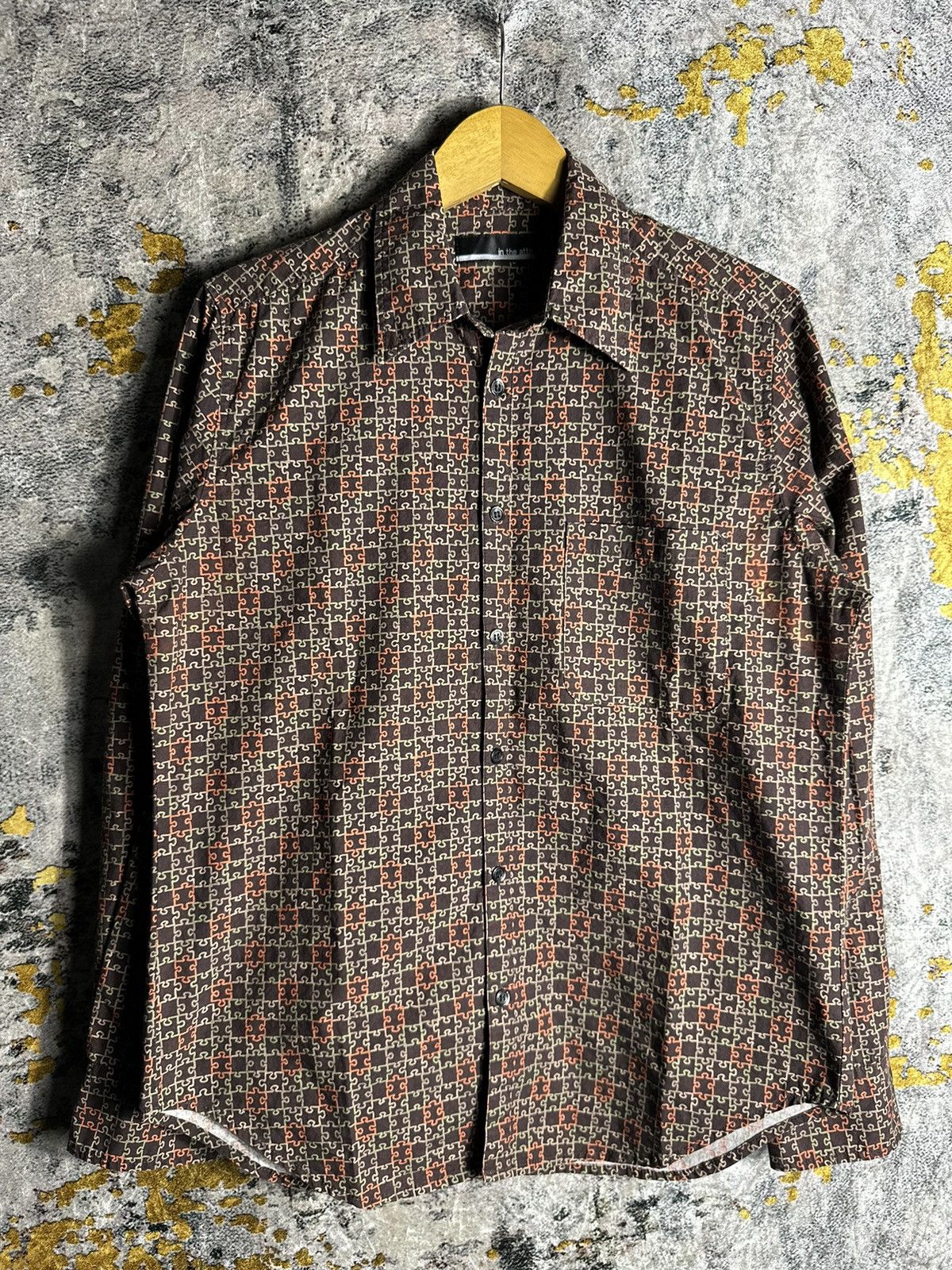 In The Attic IN THE ATTIC ARCHIVE PUZZLE WESTERN GOTHIC BUTTON SHIRT Size US L / EU 52-54 / 3 - 1 Thumbnail