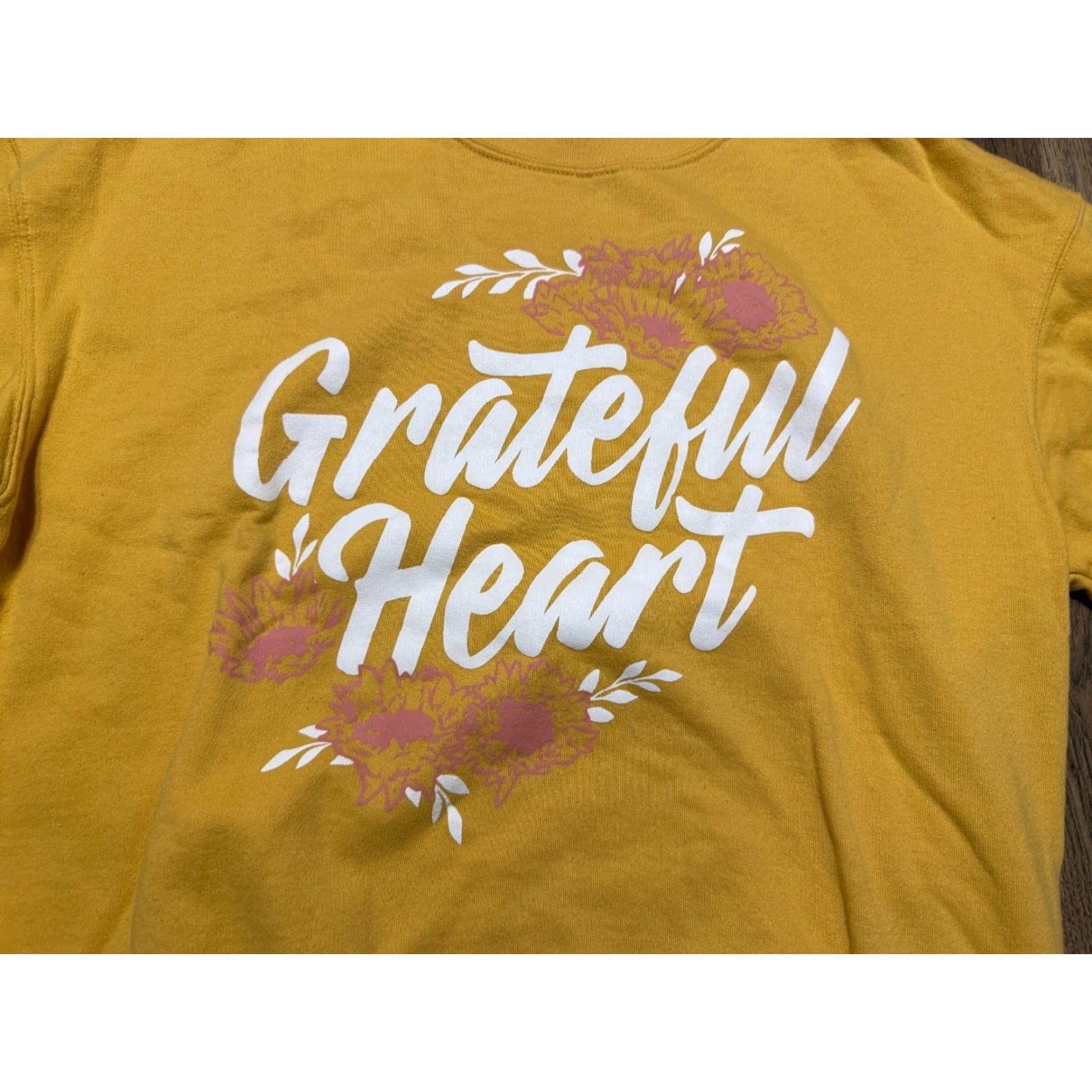 Vintage Wound Up Sweater Girl's Large Yellow Pink White Pullover Crew Neck Grateful Heart Womens Sweater Pullover Casual Regular Sleeve Long Vintage No Size L / US 10 / IT 46 - 5 Thumbnail