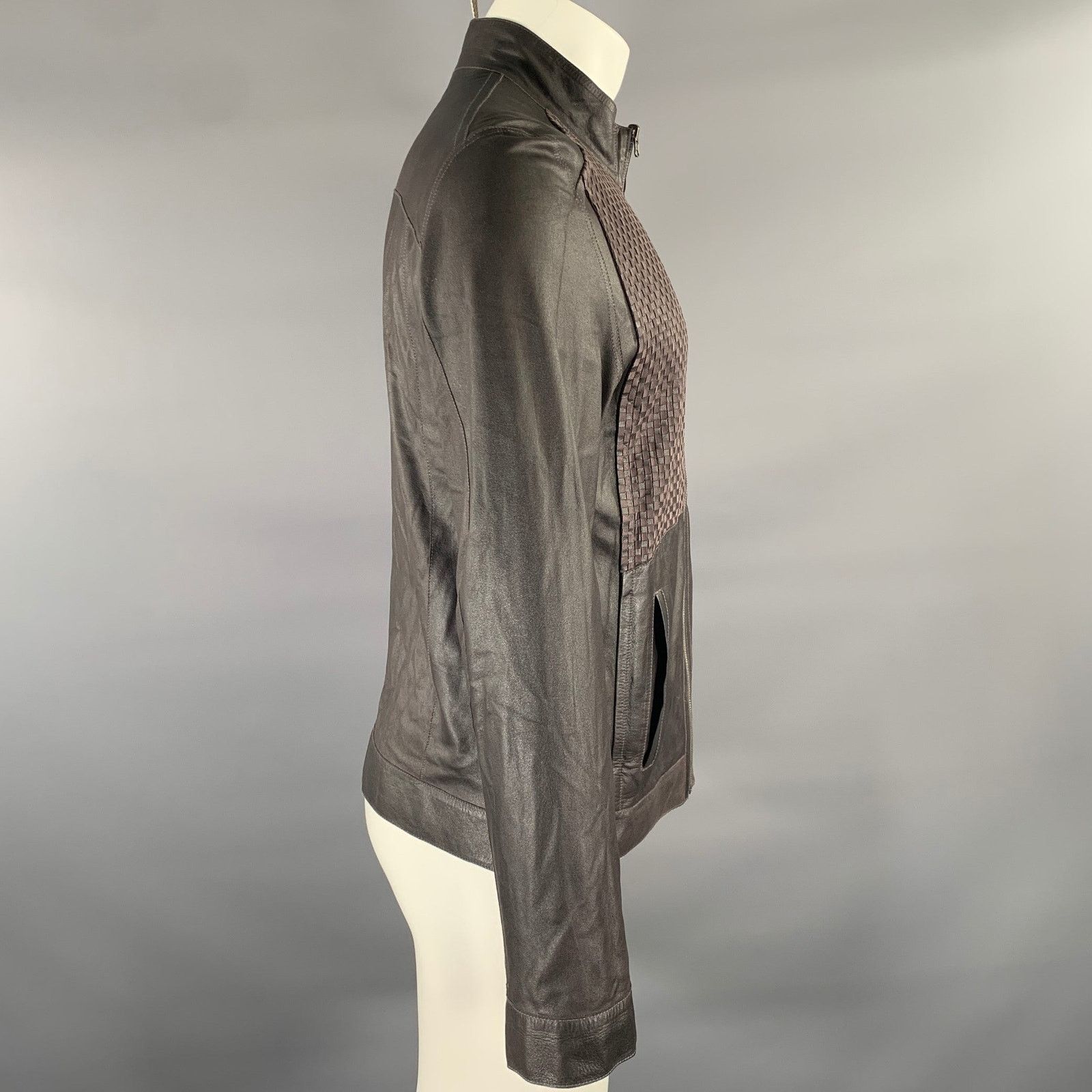 Other BARCELINO S Brown Mixed Patterns Leather Reversible Jacket Size US S / EU 44-46 / 1 - 5 Thumbnail