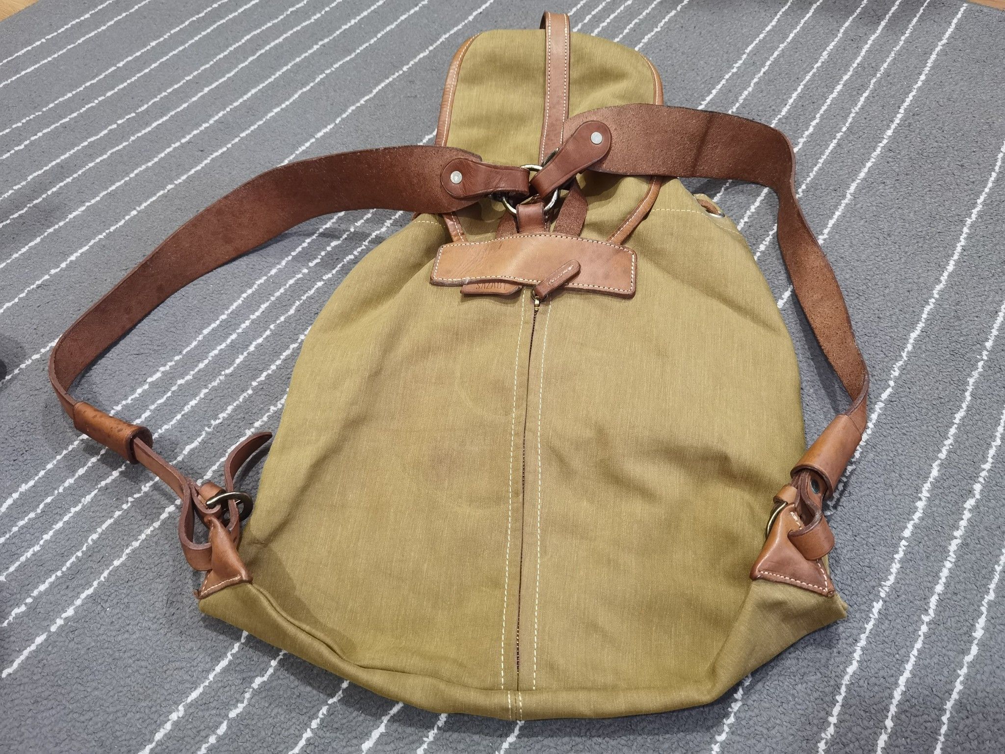 Japanese Brand Sazaby japan cotton + leather bag handmade Size ONE SIZE - 9 Thumbnail