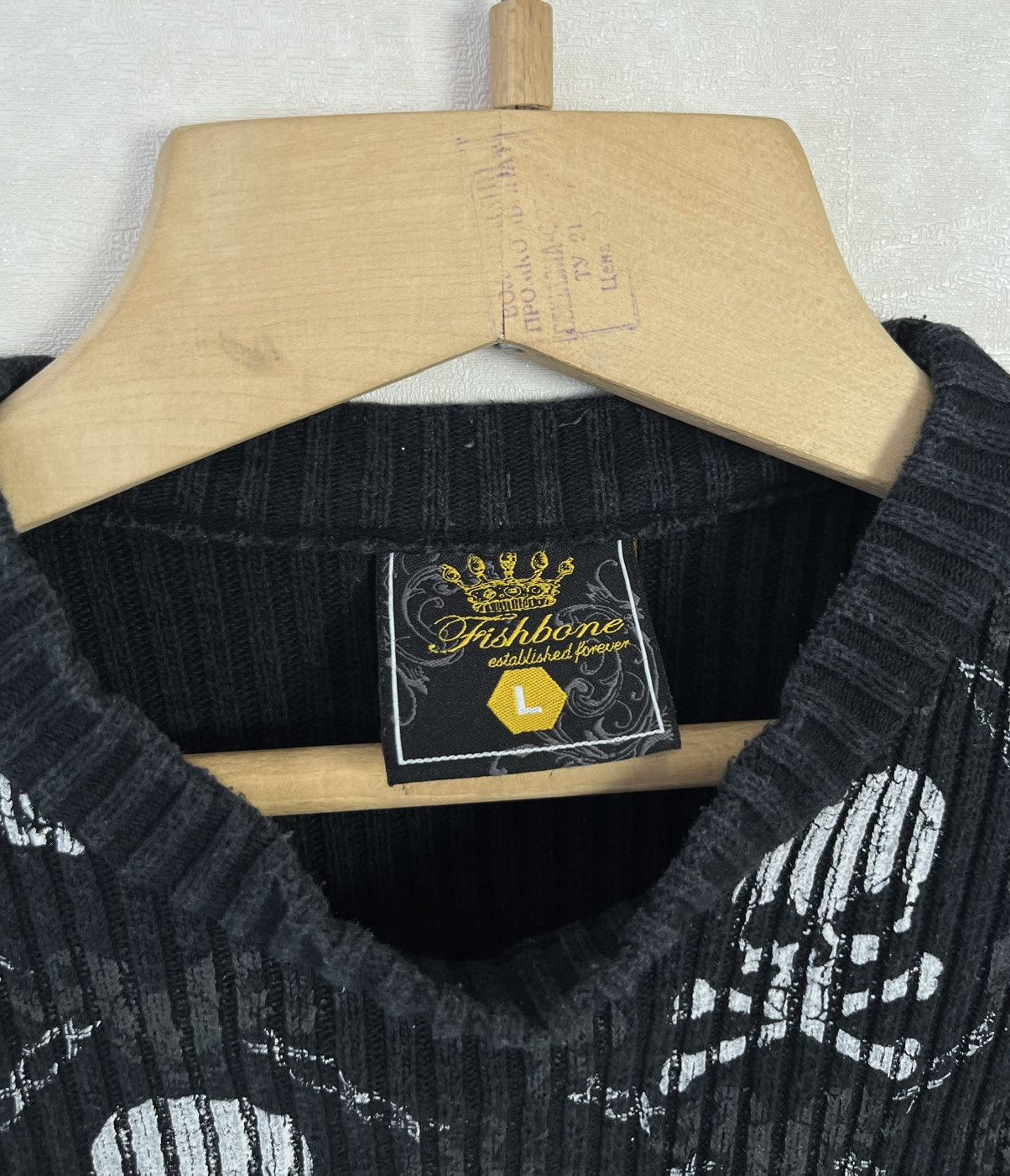 Hysteric Glamour × Undercover Japan Diesel Style Knit Rib Printed Sweater Y2K Size US L / EU 52-54 / 3 - 3 Thumbnail