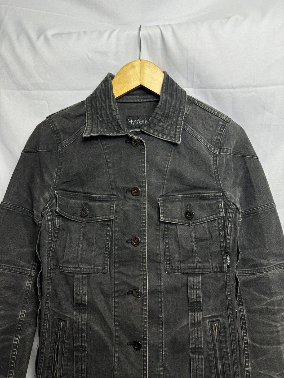 Hysteric Glamour Hysteric Glamour Bondage Washed Denim Jacket Stretch Size US S / EU 44-46 / 1 - 5 Thumbnail