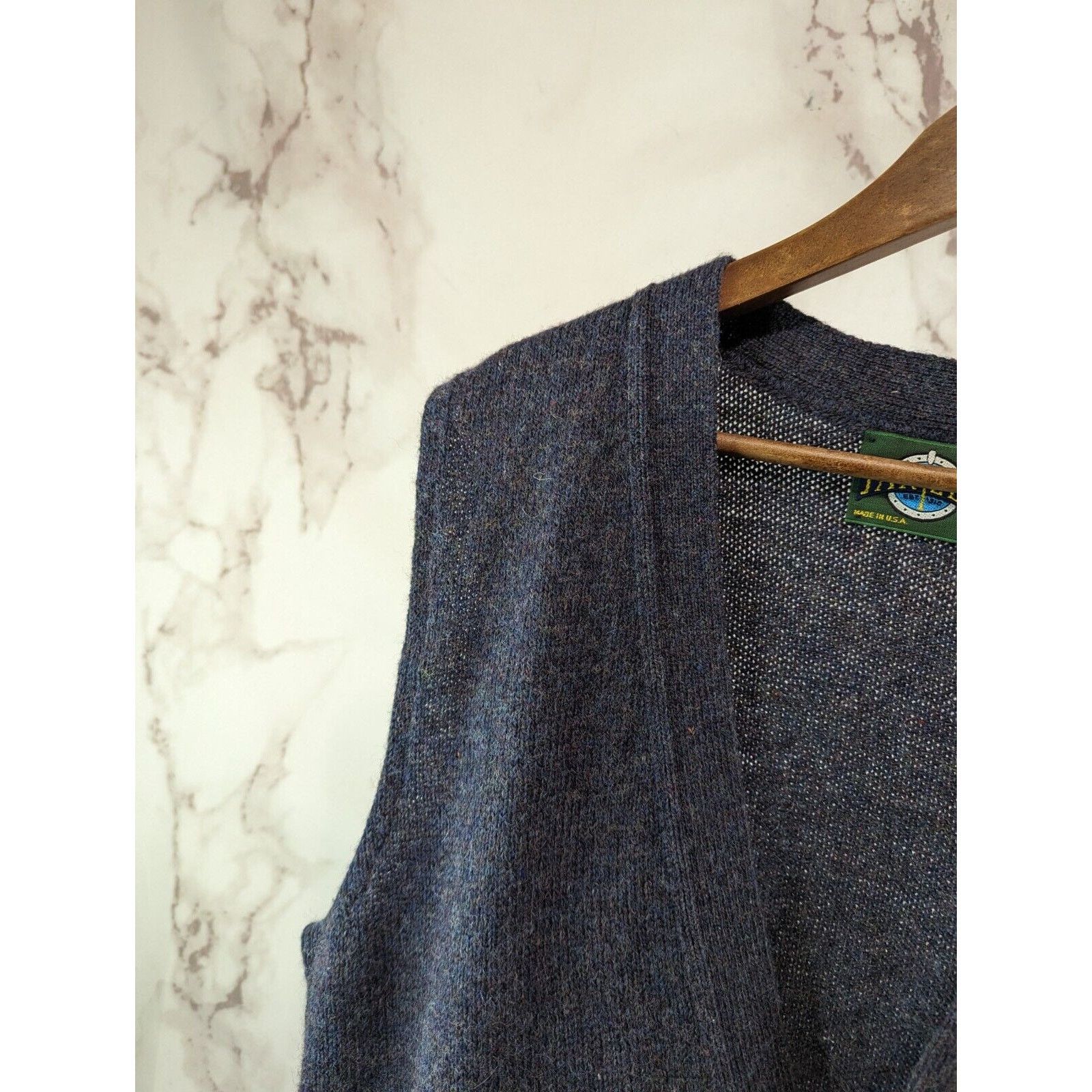 Jantzen Vintage Sweater Vest Mens Medium Blue Wool Grandpa Hipster Size US M / EU 48-50 / 2 - 2 Thumbnail