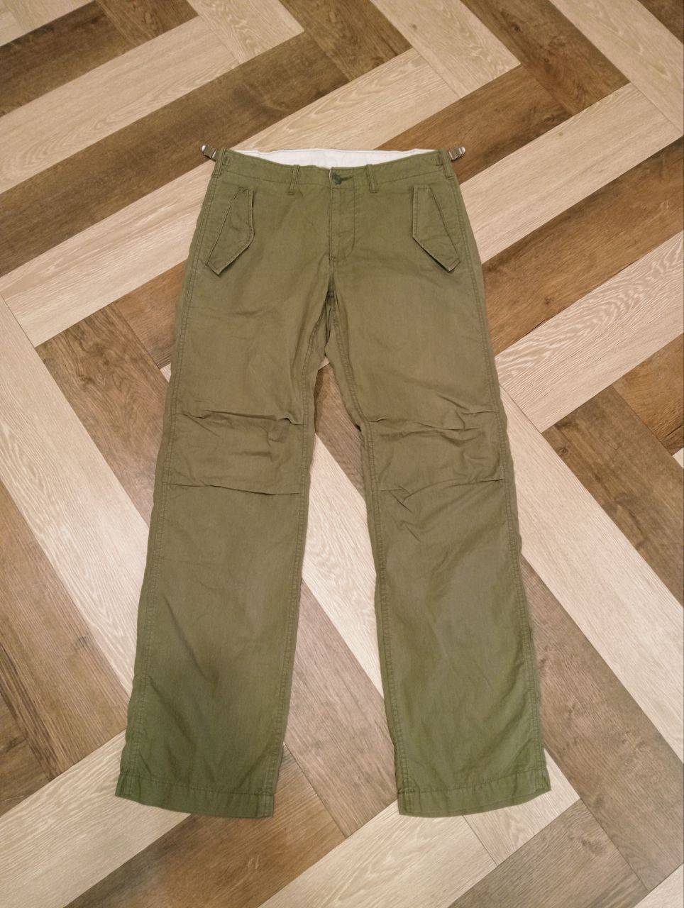 Margaret Howell MARGARET HOWELL X ALPHA INDUSTRIES GREEN ARMY PANTS - SIZE L Size US 34 / EU 50 - 1 Thumbnail