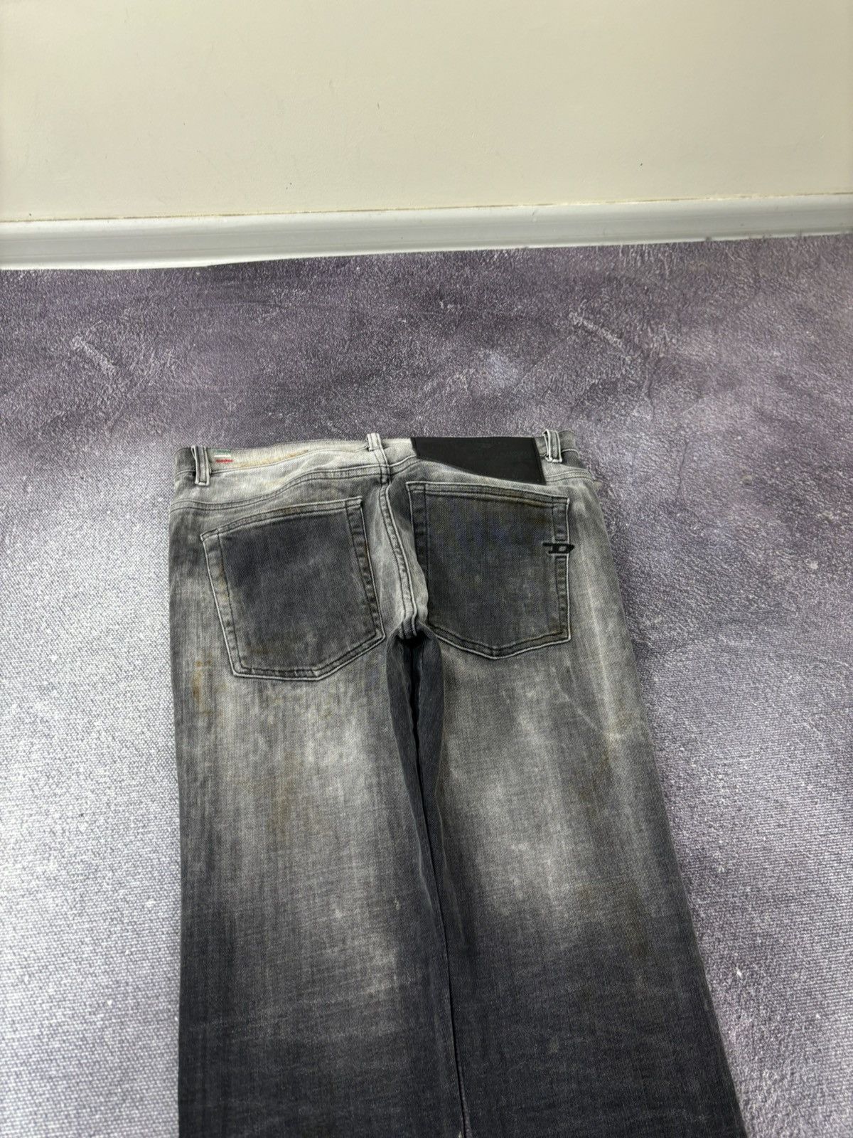 Diesel Diesel D-Amny Skinny NWT Washed Black Distressed Denim Jeans Size US 31 - 21 Thumbnail