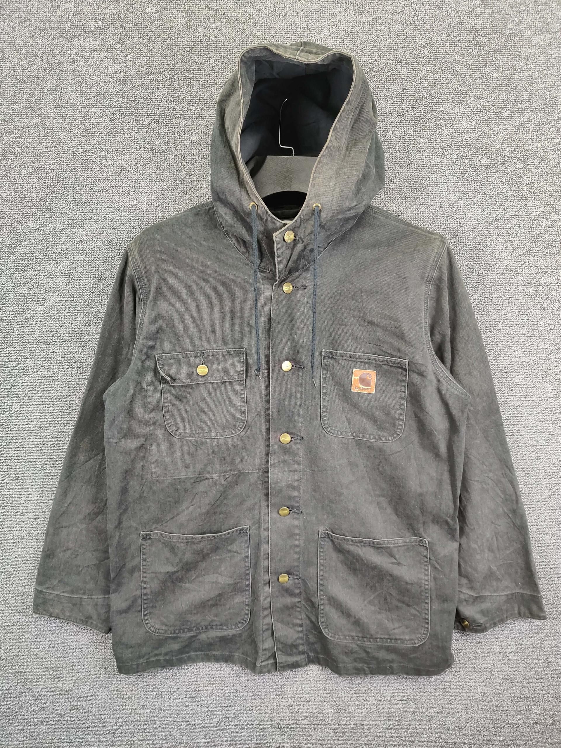 Carhartt Vintage Carhartt Chore Hooded Jacket Size US L / EU 52-54 / 3 - 1 Thumbnail