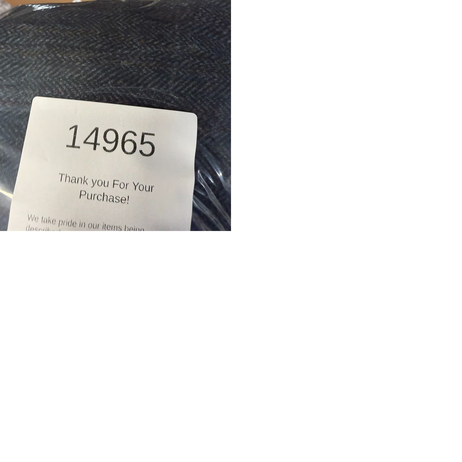 Vintage VTG Harris Tweed Blazer Mens 42 Navy Blue Herringbone Wool Sport Coat Blazer Notch Lapel 2-Button Single-Breasted Wool Blazer Mens 42 Blue Size 42R - 10 Thumbnail