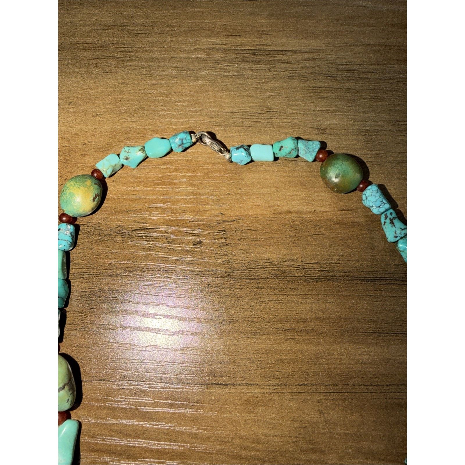 Other Genuine Turquoise Silver Necklace Handmade Southwest Native Size ONE SIZE - 5 Thumbnail