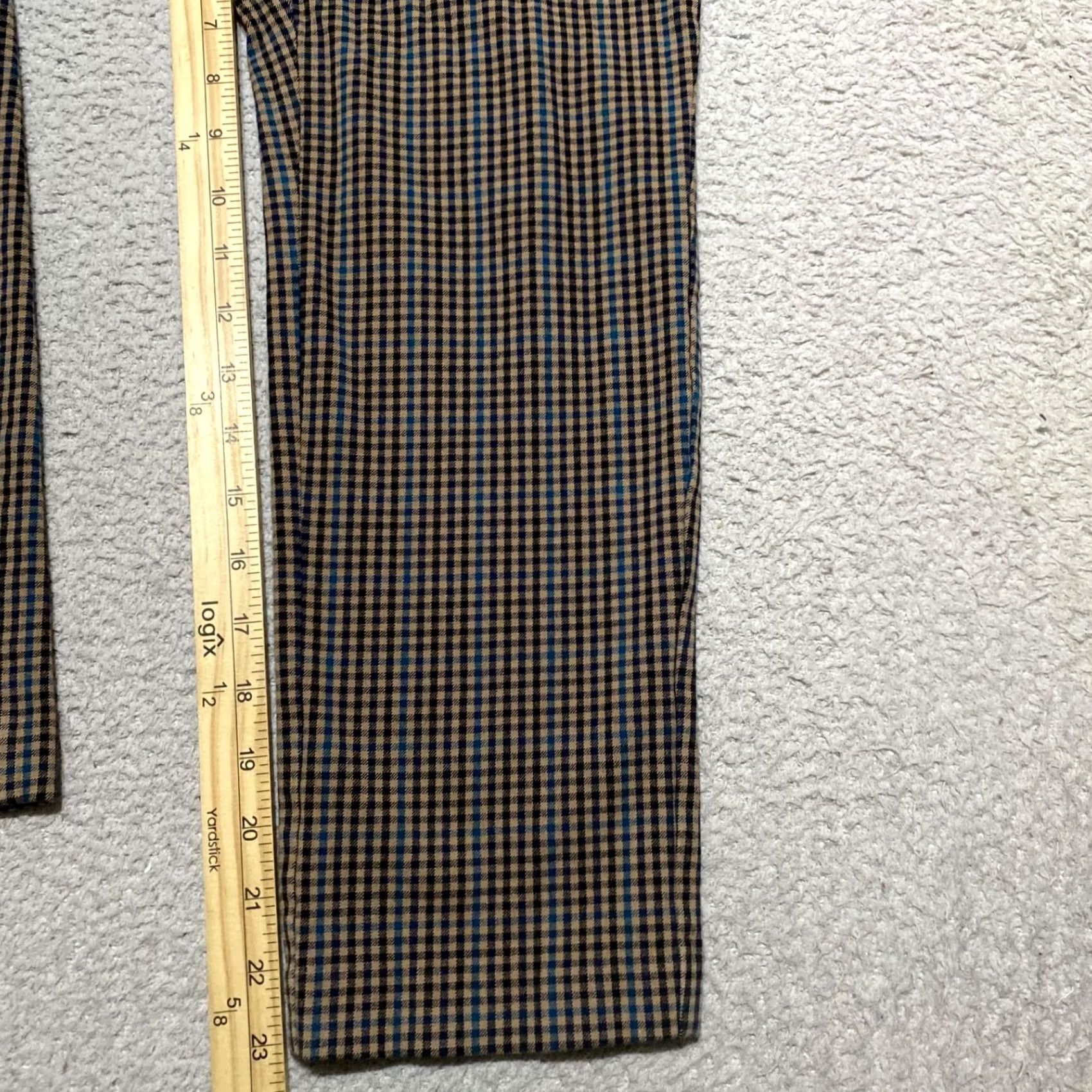 J. Jill J. Jill Pants Multicolor Plaid Petite 8P Straight Ankle Mid Rise Stretch Womens Size 30" / US 8 / IT 44 - 6 Thumbnail