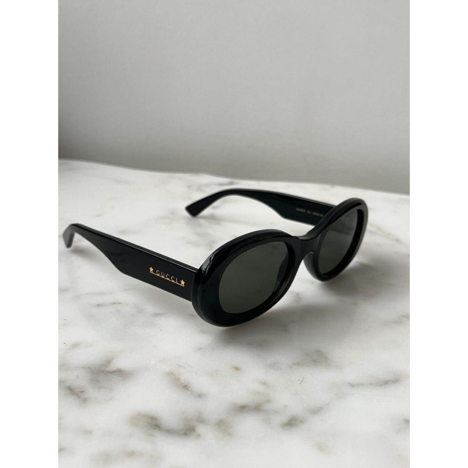 Gucci NEW Gucci GG1587S Oval Black Sunglasses Size ONE SIZE - 7 Thumbnail