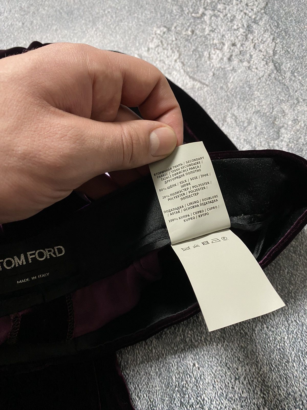 Tom Ford Tom Ford Midnight Purple Velvet black side stripes pants Size 27" / US 4 / IT 40 - 17 Thumbnail