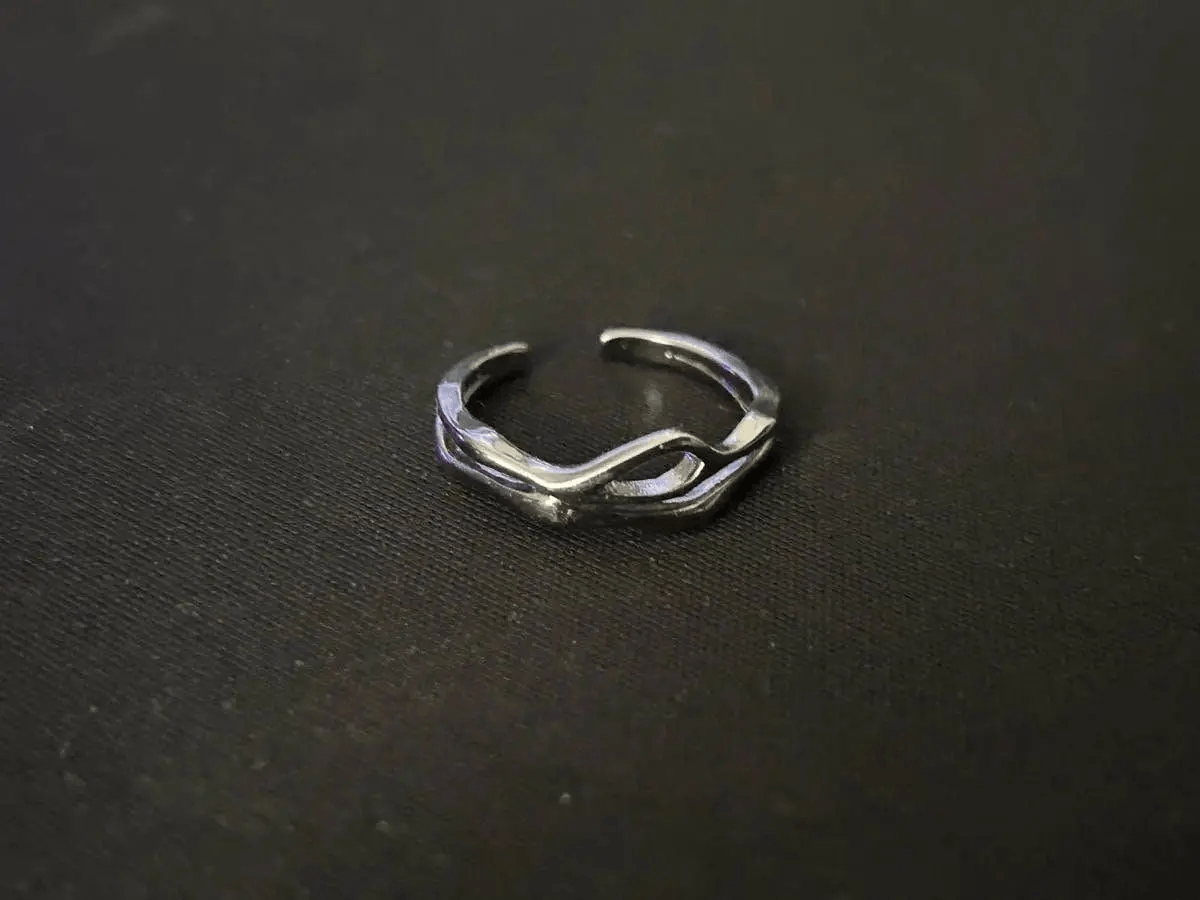 Jewelry Geometric Hollow double Adjustable Rings Size ONE SIZE - 1 Thumbnail