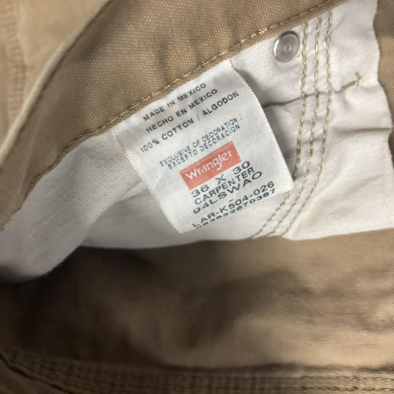 Japanese Brand × Vintage Crazy Vintage Y2K/2000s Baggy Khaki Skater Workwear Carpenter Pants! Size US 36 / EU 52 - 8 Thumbnail