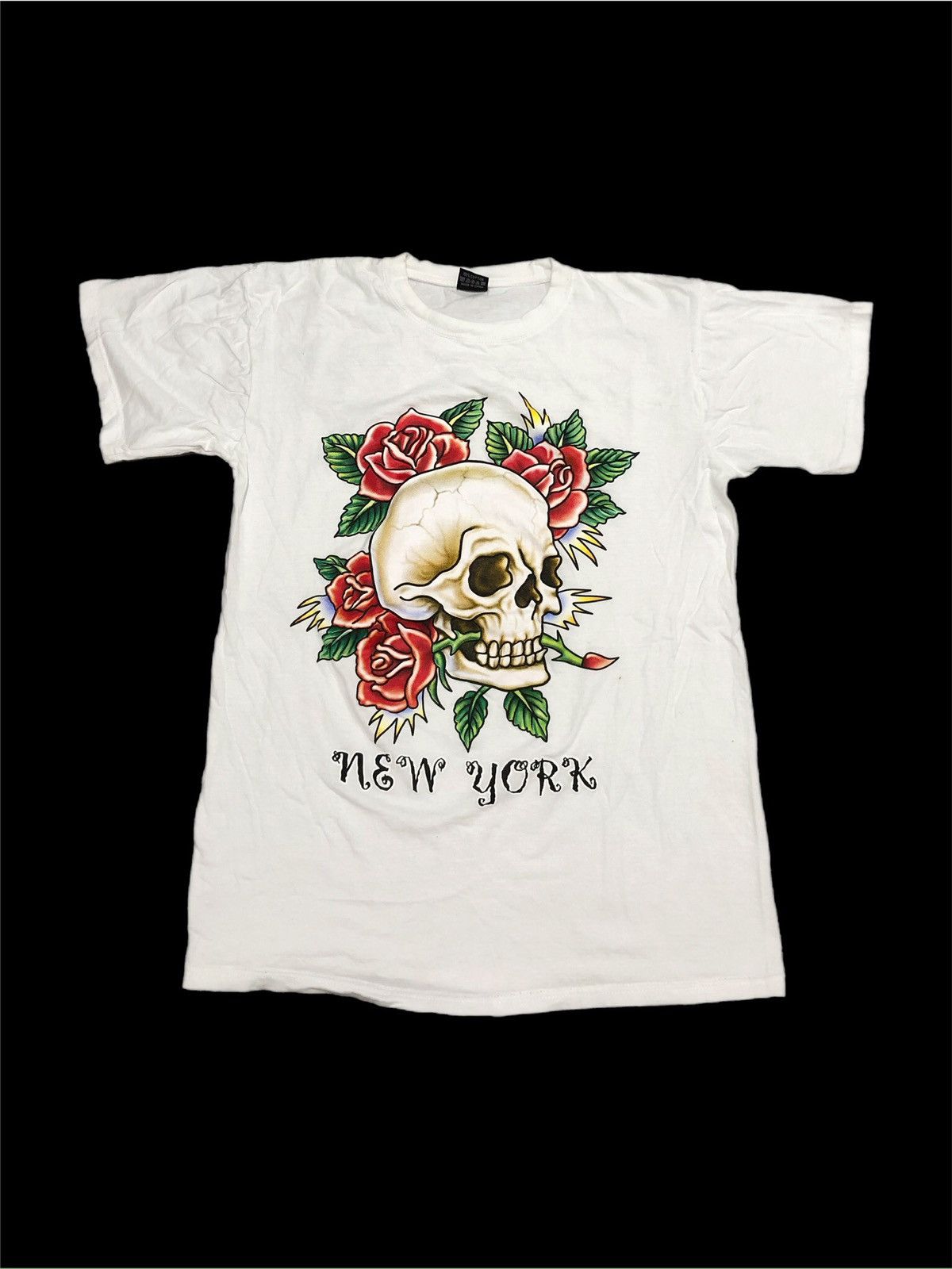 Ed Hardy × Vintage Y2K Ed Hardy Style New York Skull Tee Size US XL / EU 56 / 4 - 1 Thumbnail