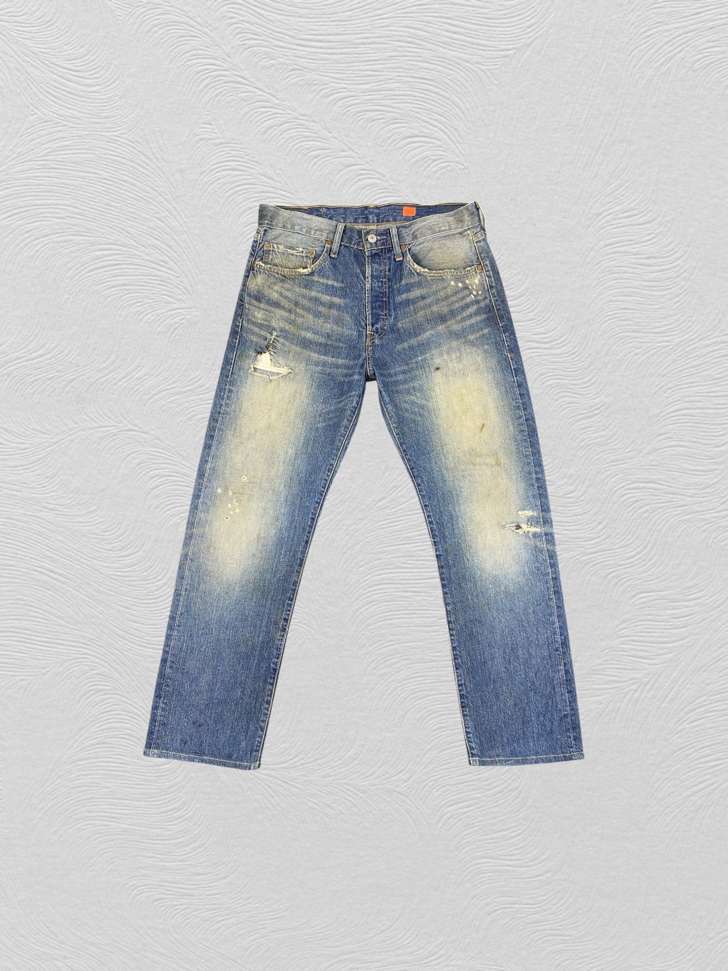 Japanese Brand Ripped Distressed Vintage Levi's 501 33x30 Denim -JN2463 Size US 33 - 1 Thumbnail