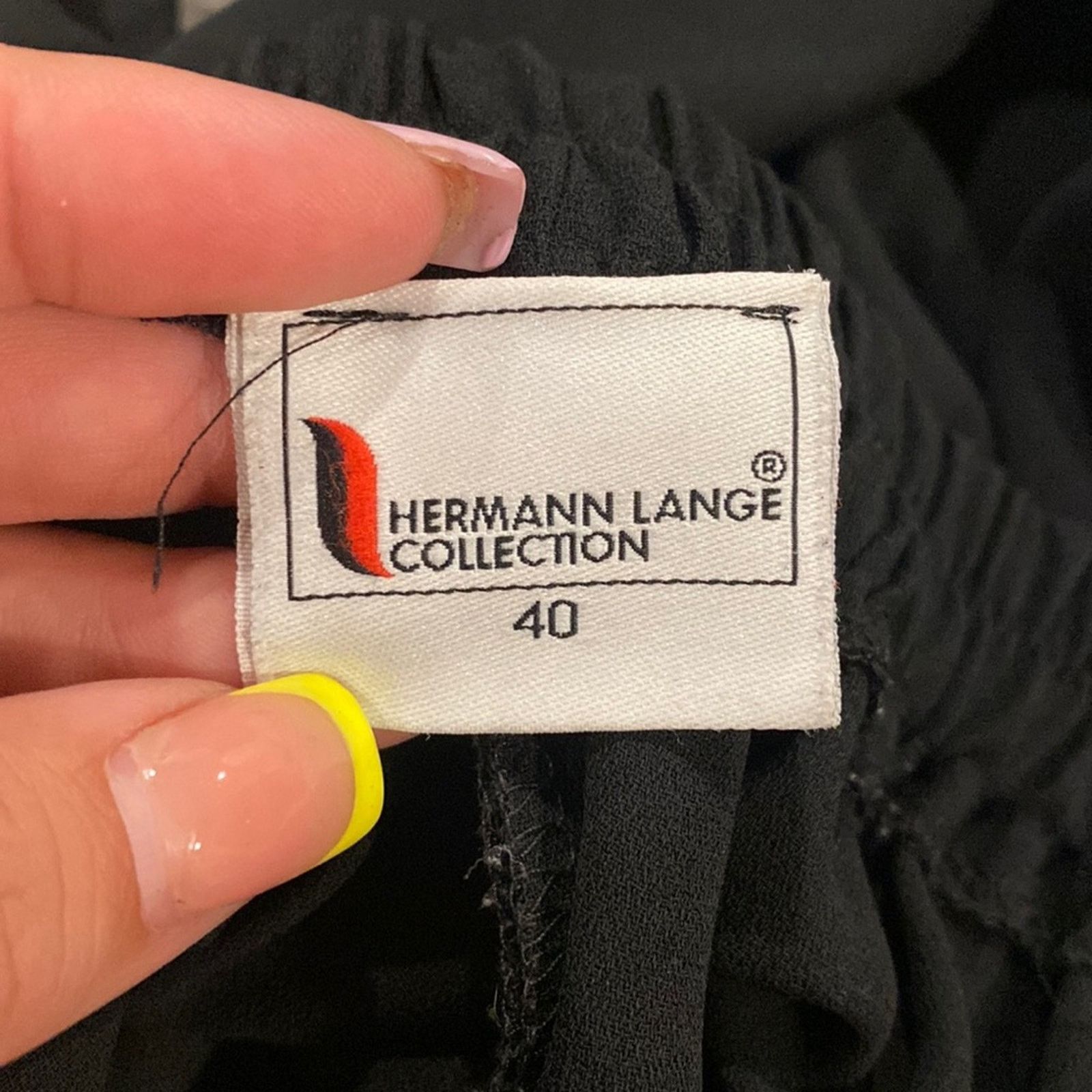 Other Herman Lange Collection Womens Casual Pants Black SZ.40 Size 30" / US 8 / IT 44 - 4 Thumbnail