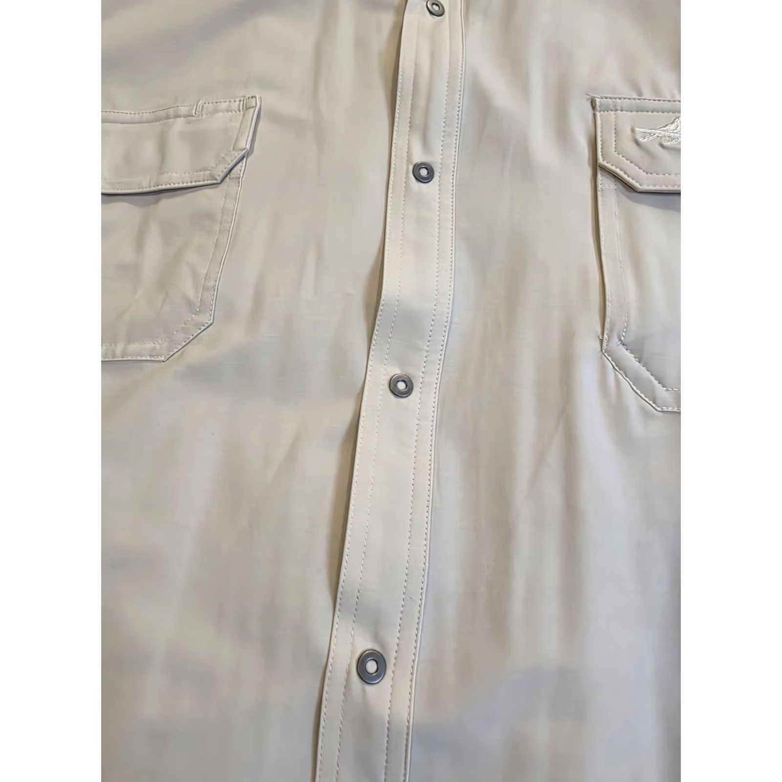 Vintage Two Dove Rio Ultimate Outdoor Blend Short Sleeve Shirt 2XL Tan Metal Snap NWT Mens XS-XXL? Size US XXL / EU 58 / 5 - 5 Thumbnail