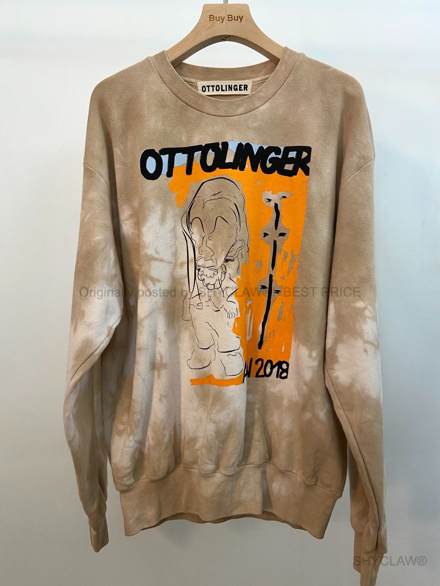 Ottolinger Graffiti Tie Dye Pullover Designer Bfajxn479 in Brown, Men's — image 2 of 6