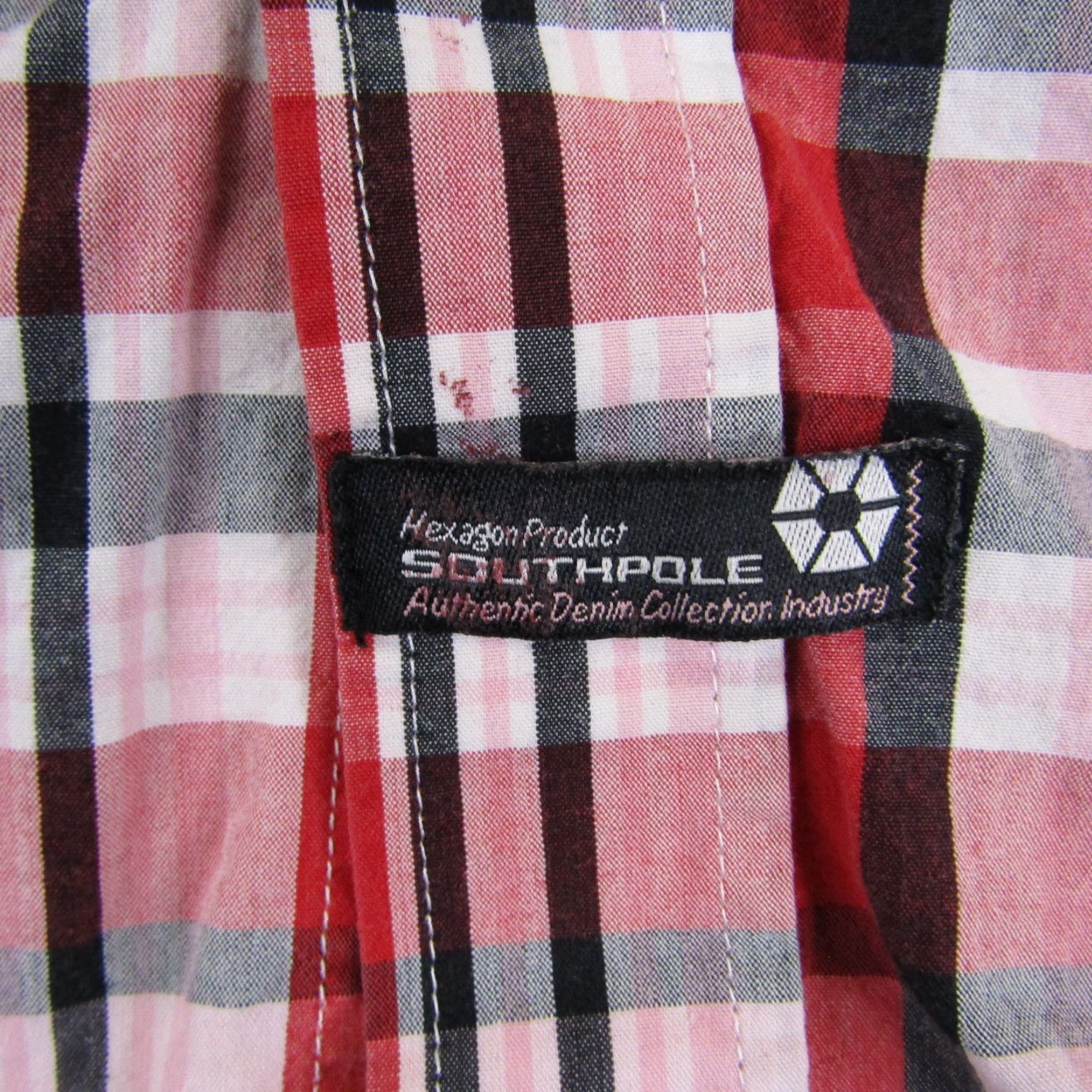 Southpole VINTAGE Southpole Shirt Mens XL Red Plaid Button-Up Casual Hip Hop Y2K Size US XL / EU 56 / 4 - 4 Thumbnail