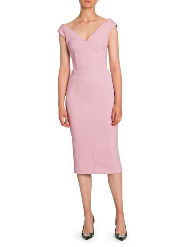 Dolce & Gabbana o1y0825 Sleeveless Midi Dress in Pink Size XS / US 0-2 / IT 36-38 - 2 Thumbnail